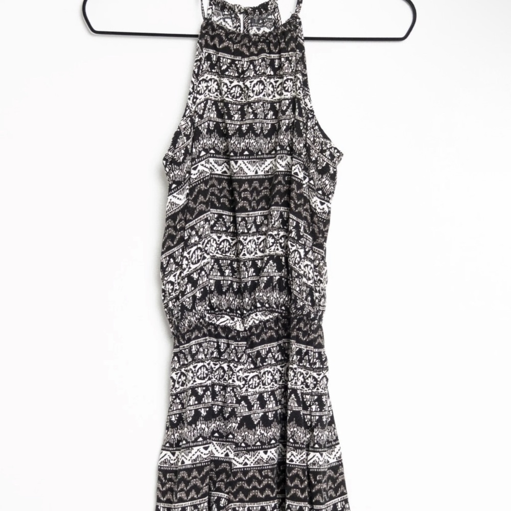 Hollister Black and White Patterned Jumpsuit